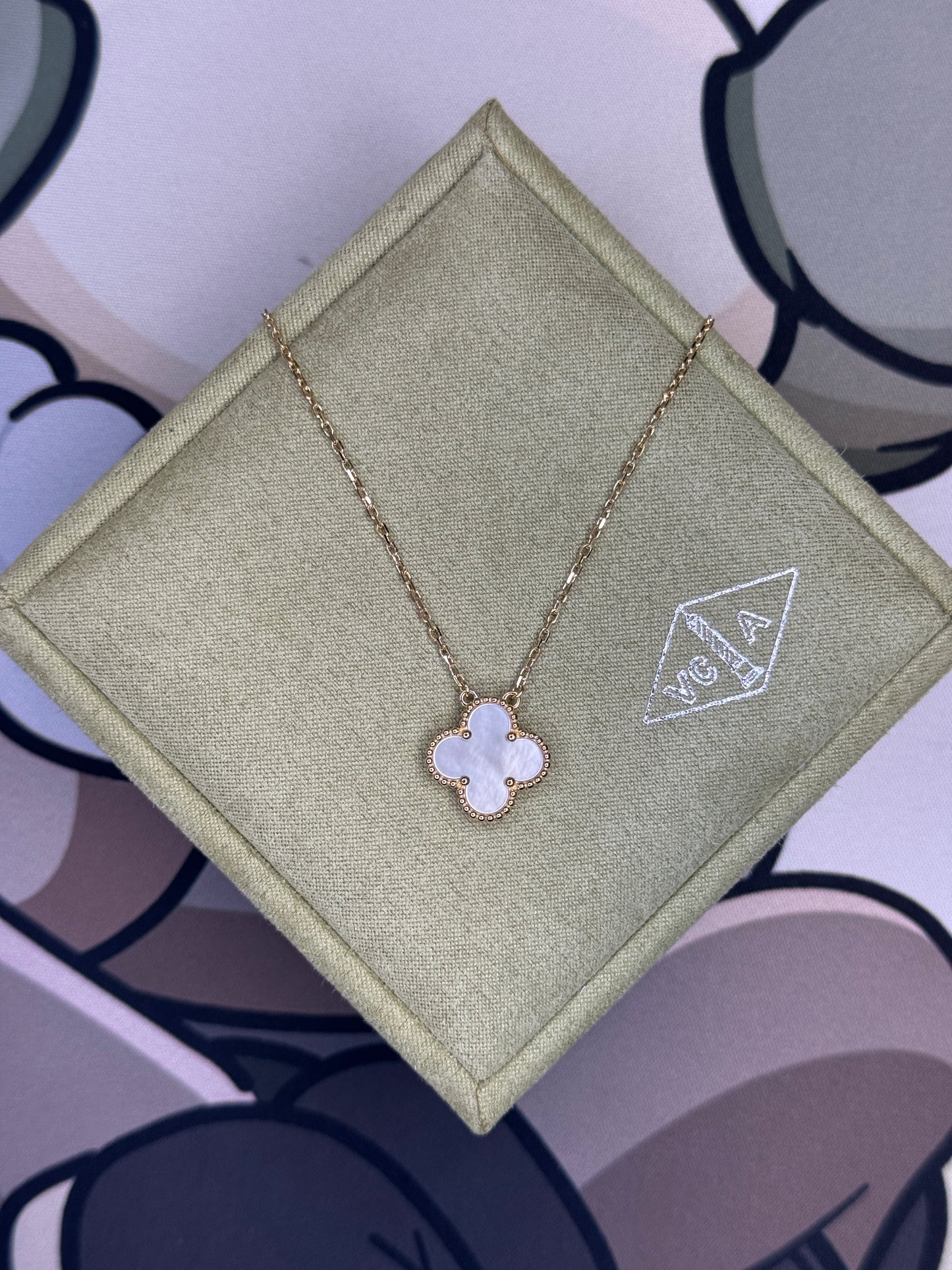 9kt Van Cleef & Arpels Alhambra inspired Necklace