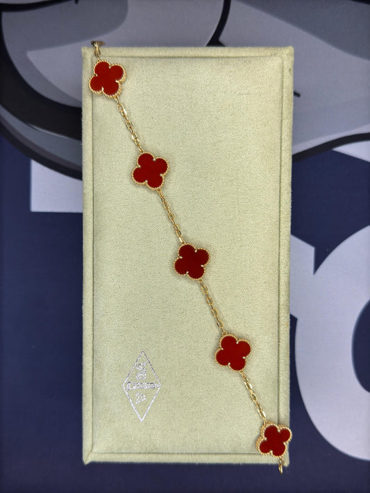 9kt Van Cleef & Arpels Alhambra inspired Bracelet
