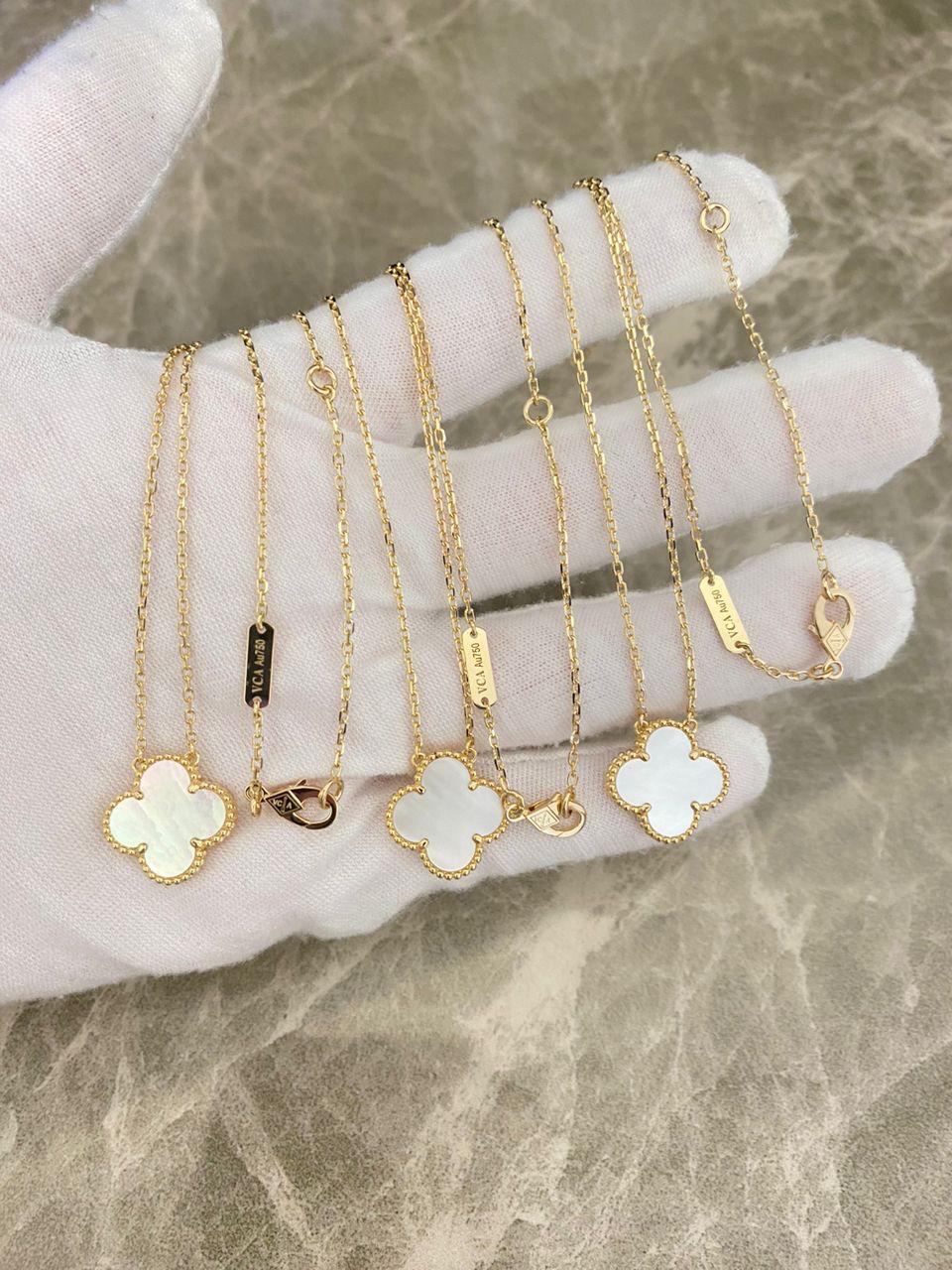 9kt Van Cleef Arpels Alhambra inspired Necklace